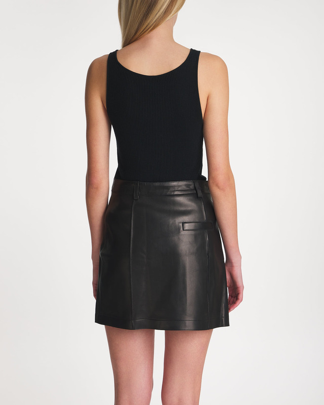 Aeron Skirt Rudens Leather Svart 40