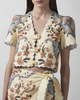 FARM Rio Topp Boho Short Sleeve Ljusgul L