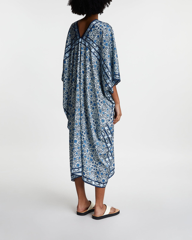 Malina Kaftan Ambra Printed Blå ONESIZE