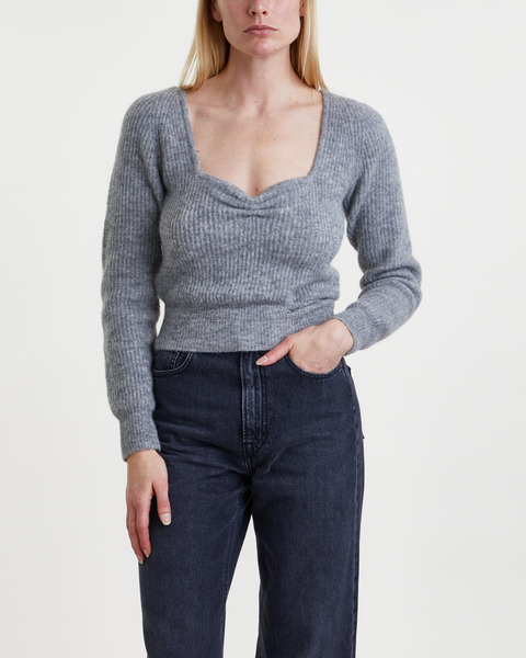 Sweater Soft Wool Blouse Grey melange 2
