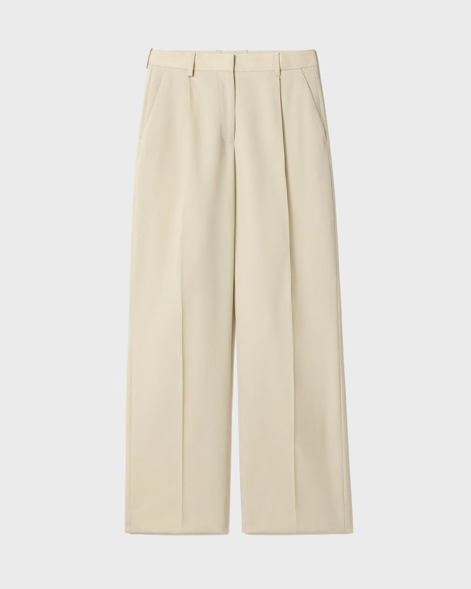 Dagmar Relaxed Wool Trouser In Cream