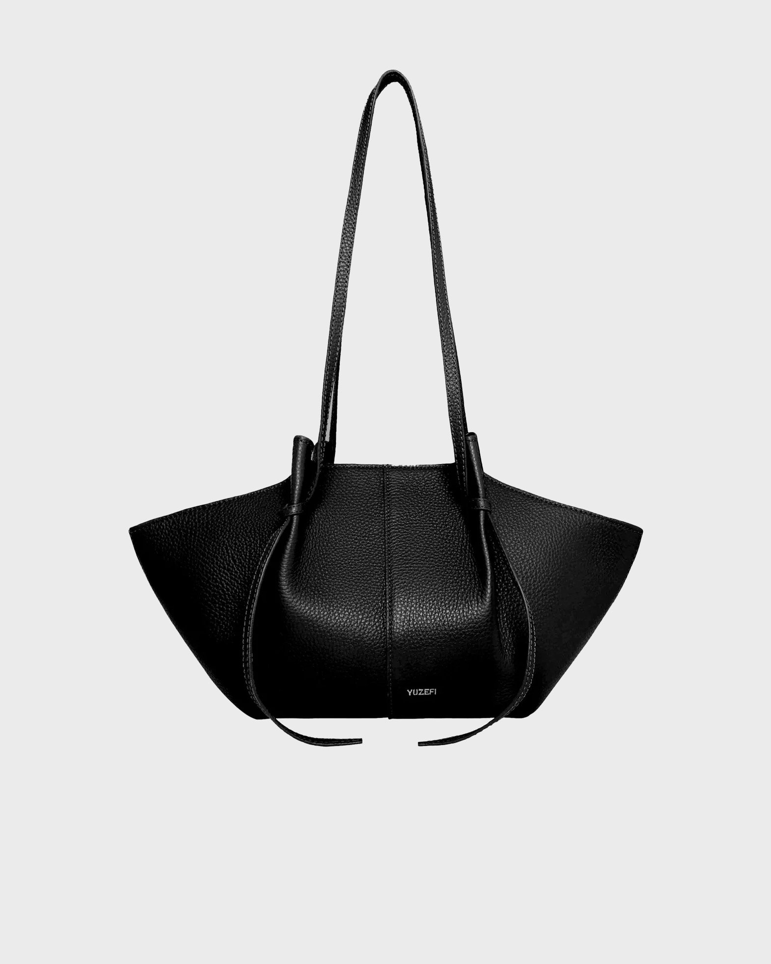 Yuzefi Women's Black Mochi Pebble Grain Leather Bag Onesize