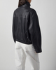 Wakakuu Icons Jacket Leather Funnel Neck Black L