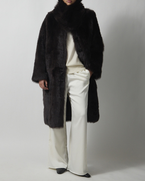 Kåpe Gemma Fur Leather Chocolate 2