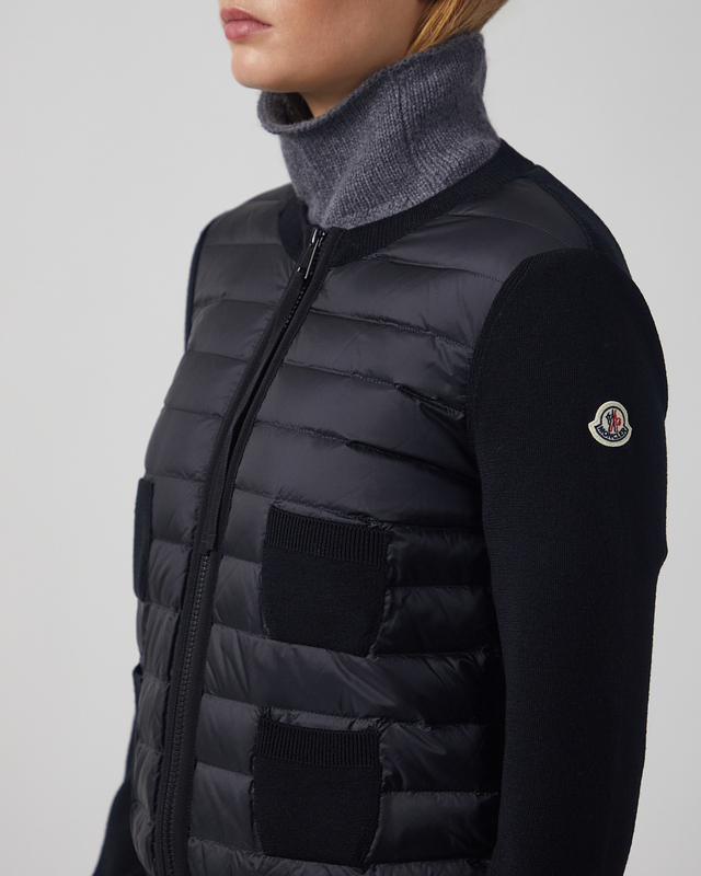 Moncler Kofta Padded Wool Zip-Up från Moncler Black XS