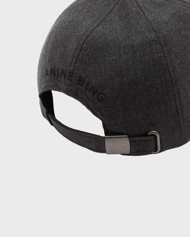 Anine Bing Baseball Cap Jeremy Dark grey melange ONESIZE