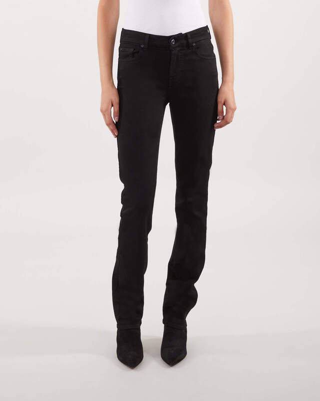 7 For All Mankind Jeans Kimmie Straight Bair Eco Svart 28