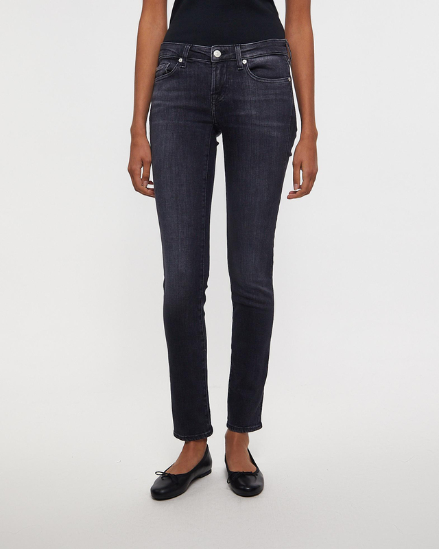 7 For All Mankind Jeans Low Skinny Blacky Black wash 26