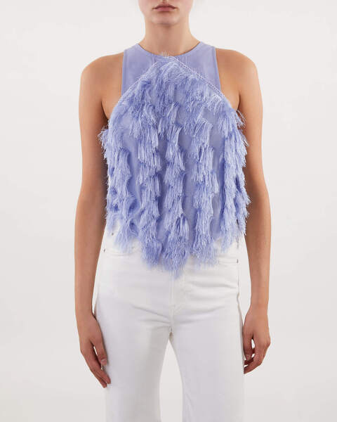 Top Fringe Mesh  Lila 1