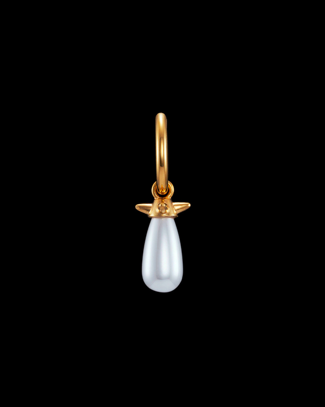 Maria Nilsdotter Earring Pearl Tear  Gold ONESIZE