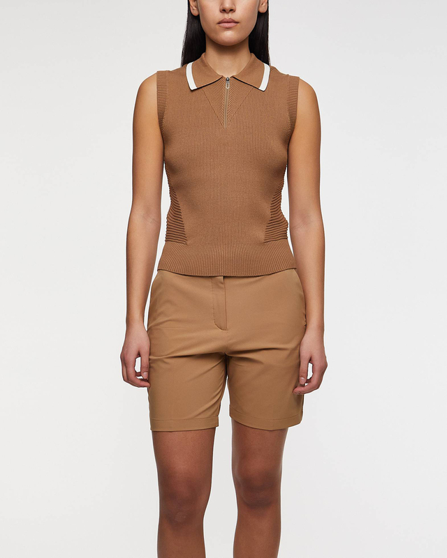 J Lindeberg Topp Ramona Knitted Polo Shirt Tiger M