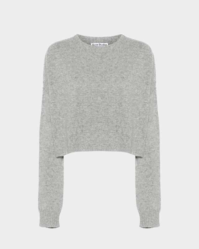 Acne Studios Cropped Wool Jumper Grå S