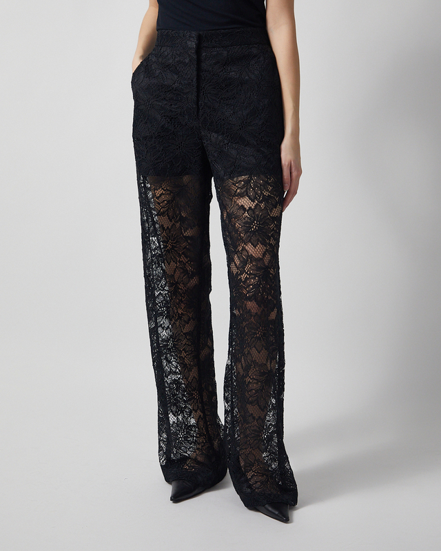 Sportmax Byxor Floral Lace  Svart XS