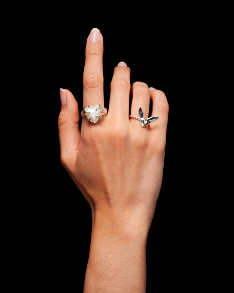 Ring Seven of Wands Silver Silver 2