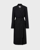 Acne Studios Coat Pinstripe Wool Black 34