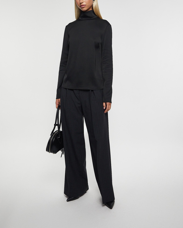 Filippa K Blouse Turtleneck Satin  Black 34
