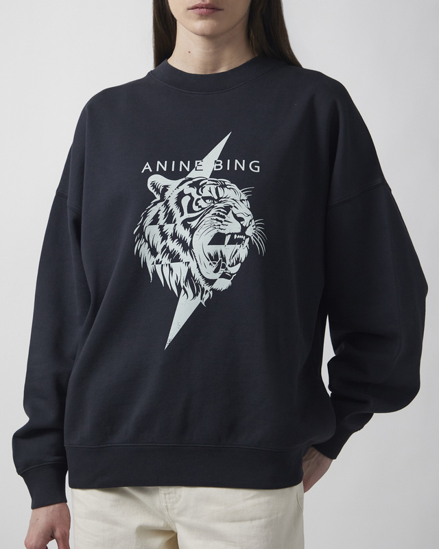 Anine Bing Sweatshirt Miles Tiger Black XS