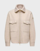 Moncler Jacket Bouclé Wool Blend Zip-Up Beige  IT 46 (EUR 40)