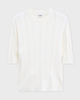 Filippa K T-shirt Braid Knit Pearl XL