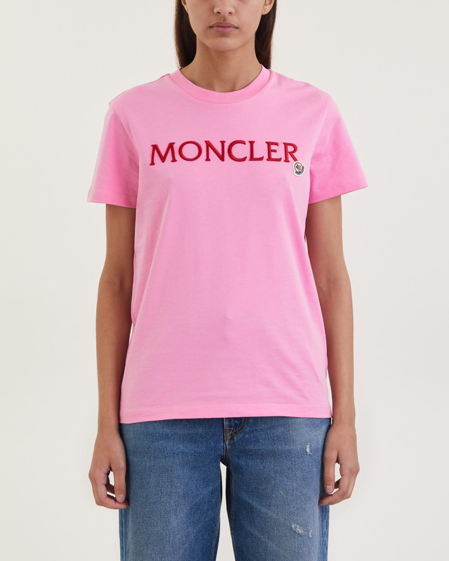 Moncler T-Shirt Maglia Maniche Corte Ljusrosa S