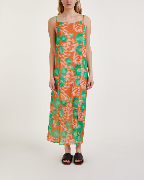 Klänning Printed Light Crepe Slip  Orange 1