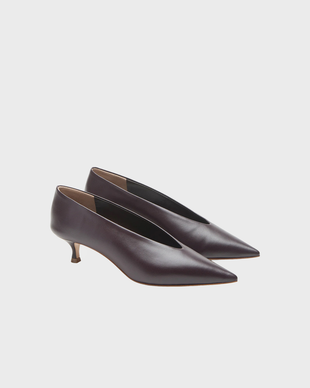 Le Monde Beryl Pumps Babouche Kitten Heel Plum EUR 41