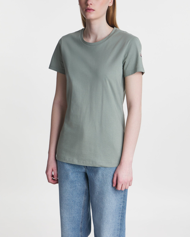 Moncler T-Shirt Cotton Jersey Maglia Grön L