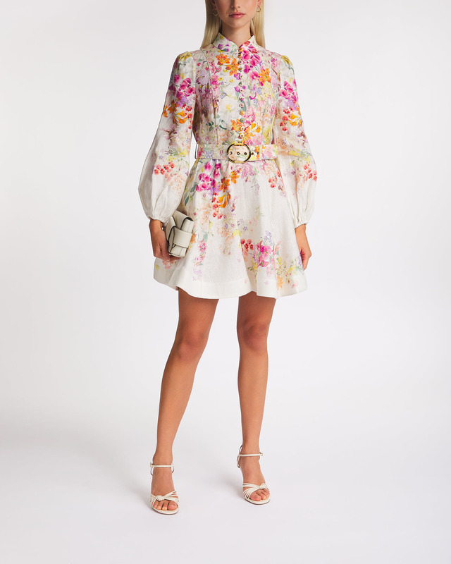 Zimmermann Dress Natura Buttoned Mini Pink 2 (M-L)