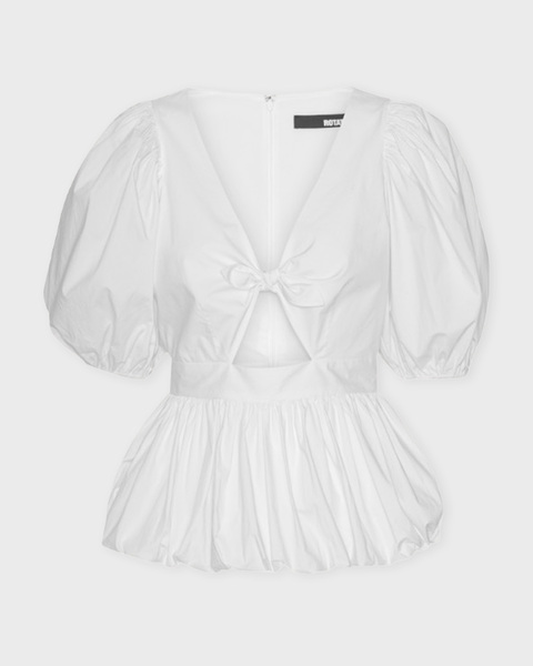 Top Puff Sleeve Bubble White 1
