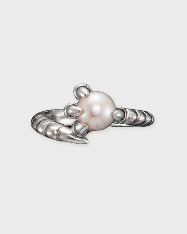 Maria Nilsdotter Ring Claw Pearl Silver 17mm