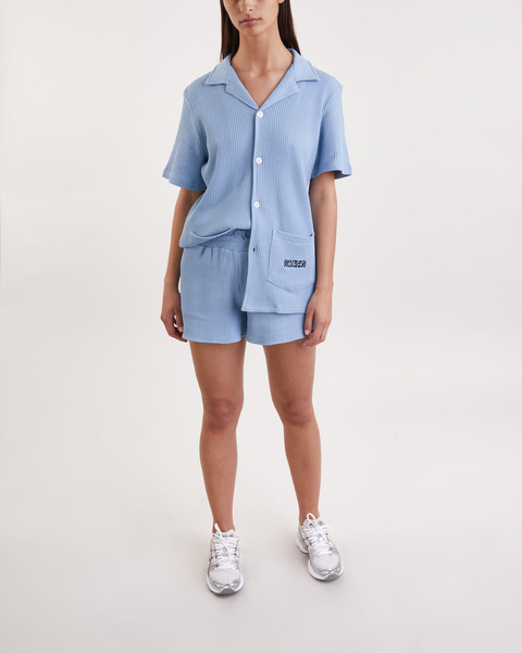 Shirt Waffle Blå 2