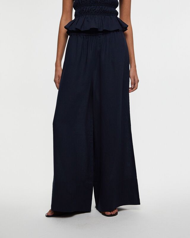 Wakakuu Icons Byxor Lincoln Linen  Navy XS