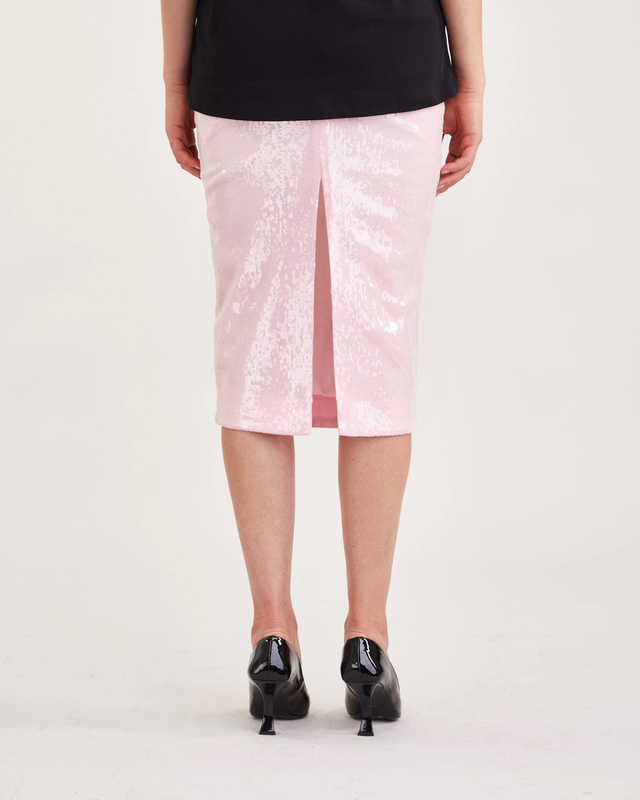 ROTATE Birger Christensen Skirt Sequin Midi Pencil Rosa 34