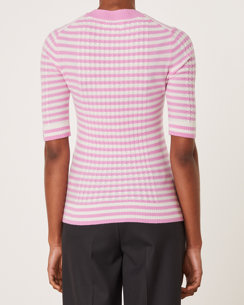 Top Striped Cashmere Mix Pink 2
