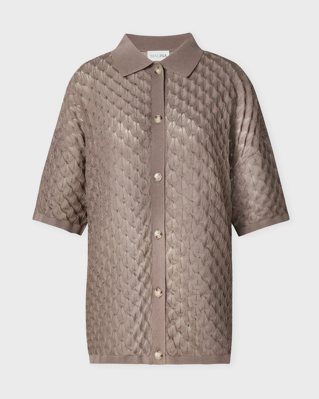 Malina Shirt Knitted Moa Taupe XS