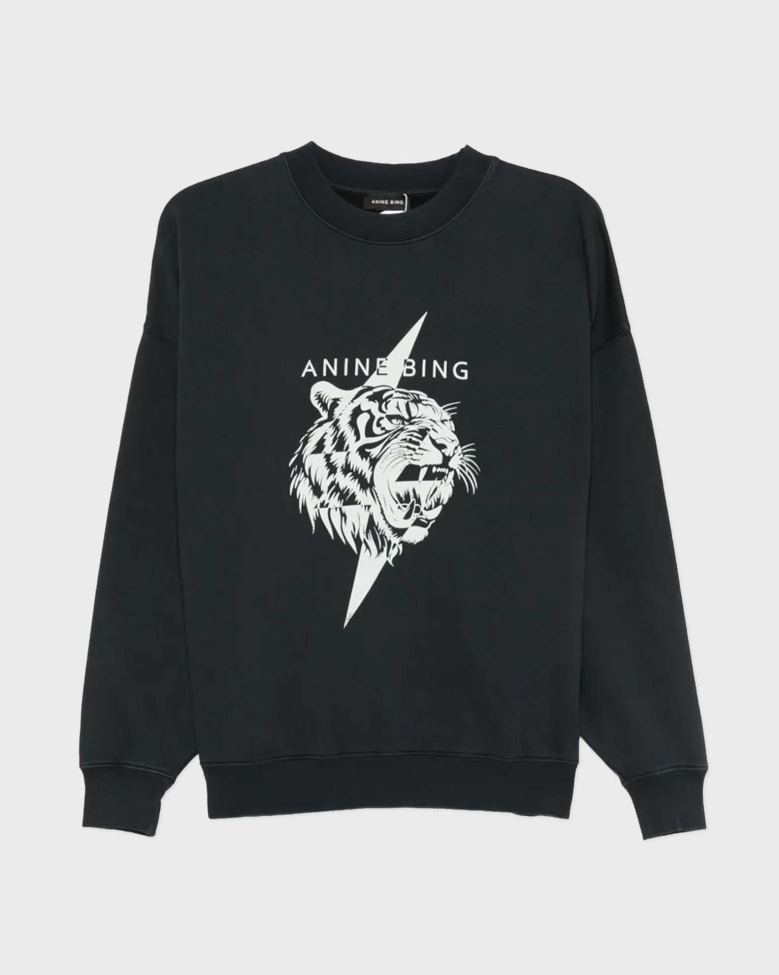 Anine Bing Women's Black Miles Sweatshirt Tiger Svart X-Sm Xs