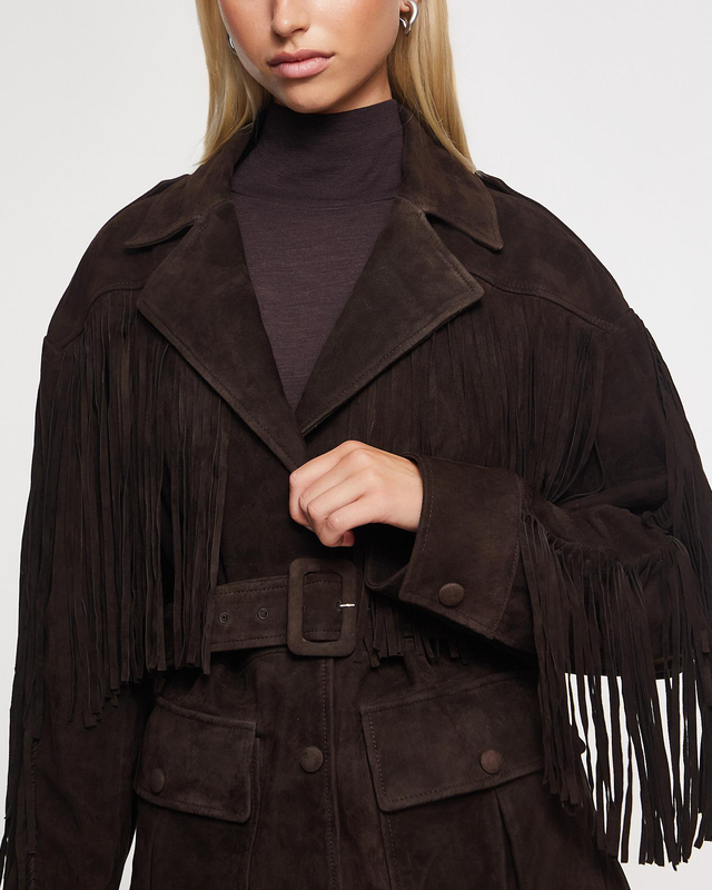 Nour Hammour Jacka Cassidy Suede Mocca M