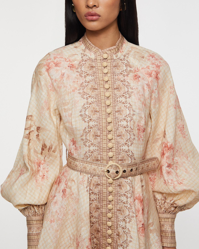 Zimmermann Klänning Illuminate Buttoned Mini Multicolor 2 (M-L)