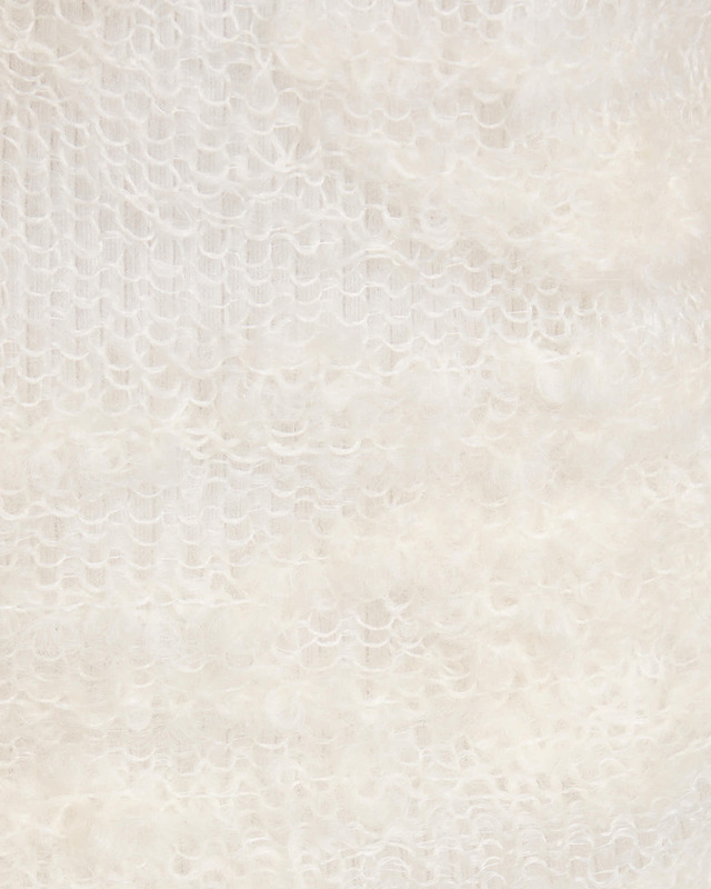GANNI Kofta Alpaca Mohair Boucle Egret XS