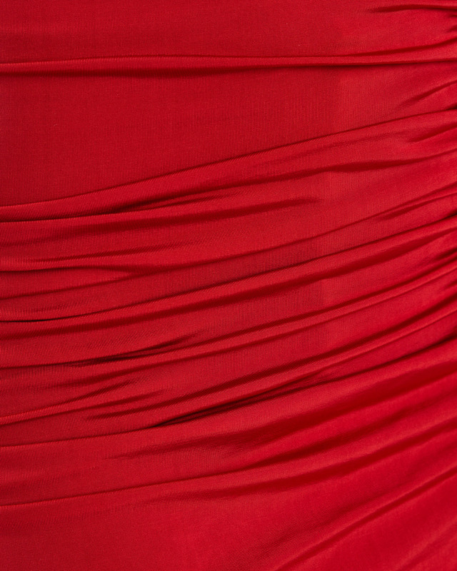 Magda Butrym Dress Ruched Halterneck Red FR 36 (EUR 34)