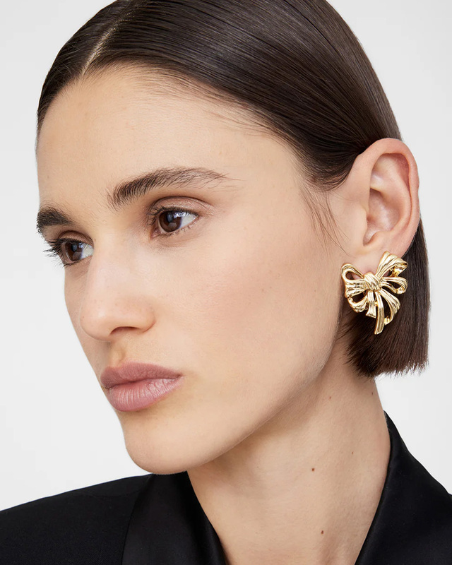 Anine Bing Earrings Bow Guld ONESIZE