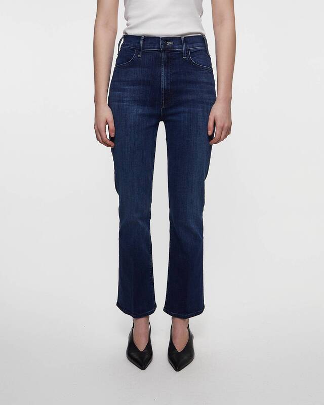 Mother Denim Jeans The Hustler Ankle Dark Blue Denim 24