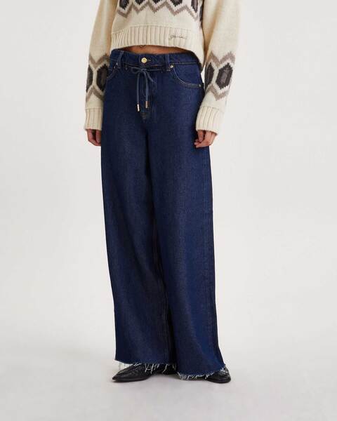 Jeans Heavy Denim Wide Drawstring Denim 2