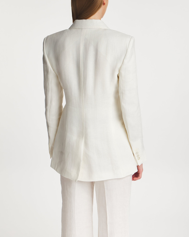 Max Mara Studio Blazer Vandea Linen White IT 38 (EUR 32)