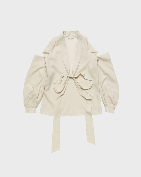 Blus Cut-Out Bow Light beige 1