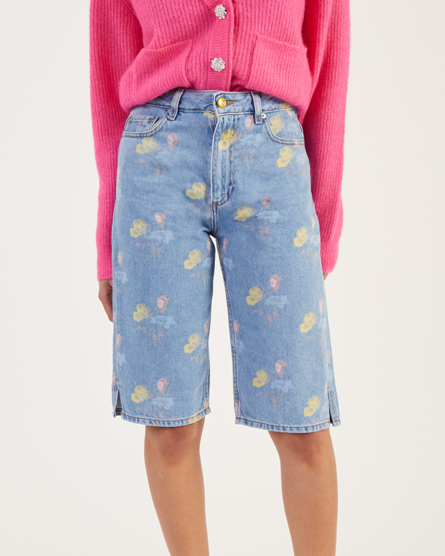 GANNI Shorts jeans Ljusblå 26