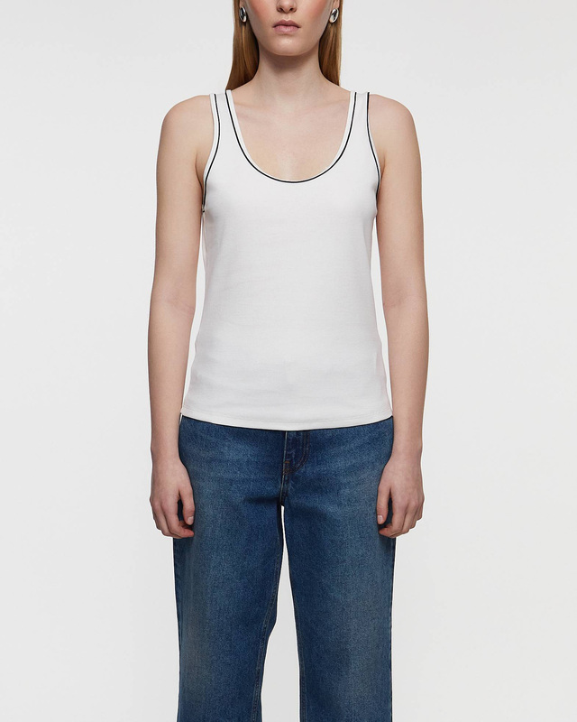 Theory Topp Scoop Neck Tank Ivory XS