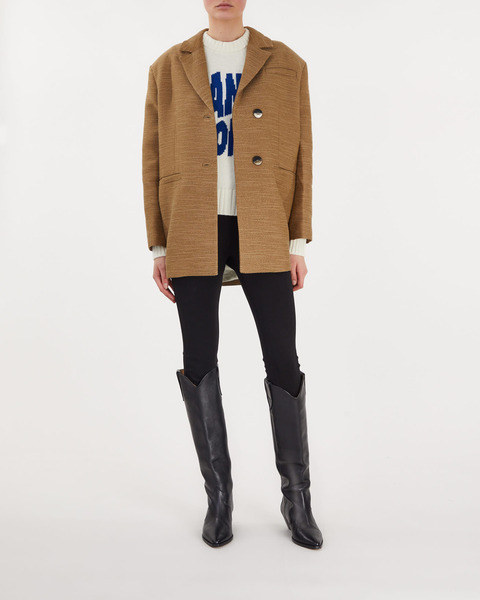  Oversized Linne Kavaj Beige/brun 2