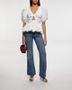 ROTATE Birger Christensen Topp Puff Sleeve Bubble Vit 36