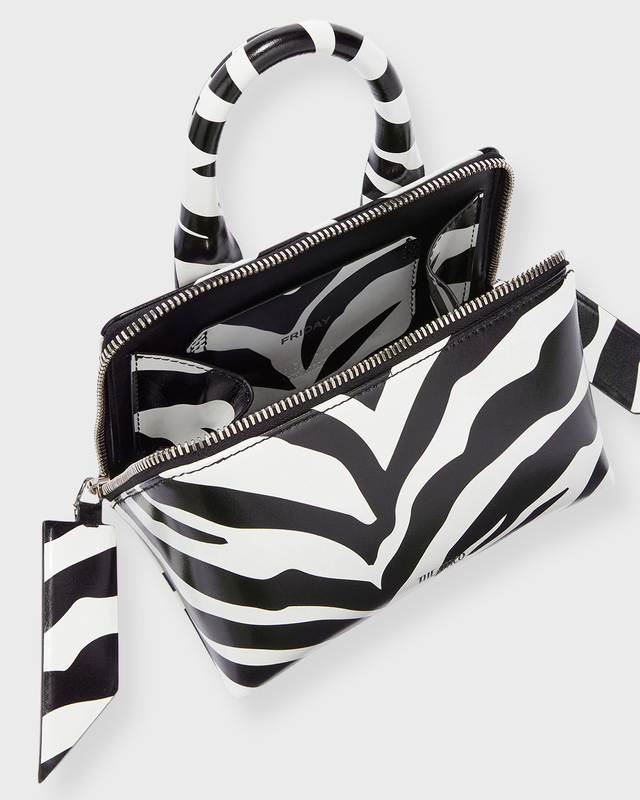 The Attico Bag Friday Top Handle Mini Vit/svart ONESIZE